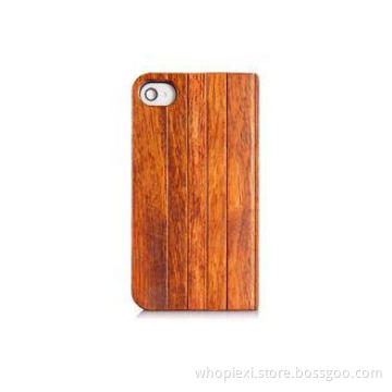 Handmade iPhone 4 / 4s Protector Case , Real Wood & Leather